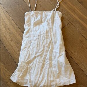 White Spaghetti Strap Dress. Detachable straps.